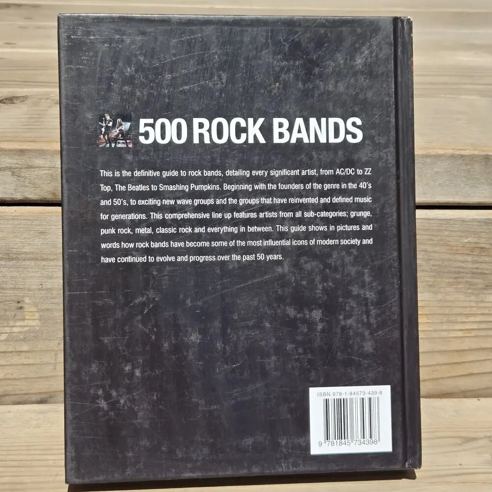 500 Rock Bands: A Line up of the 500 Best - Hardcover, by‎ Joanne Huffa - Good